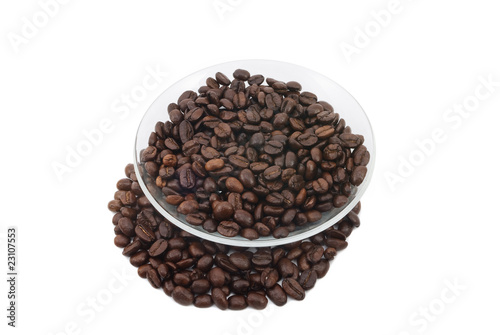 Coffee beans on a plate