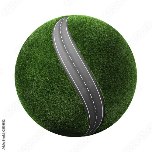 3d road on the Earth