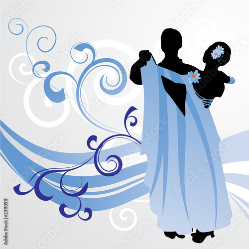 blue ballroom dance wave