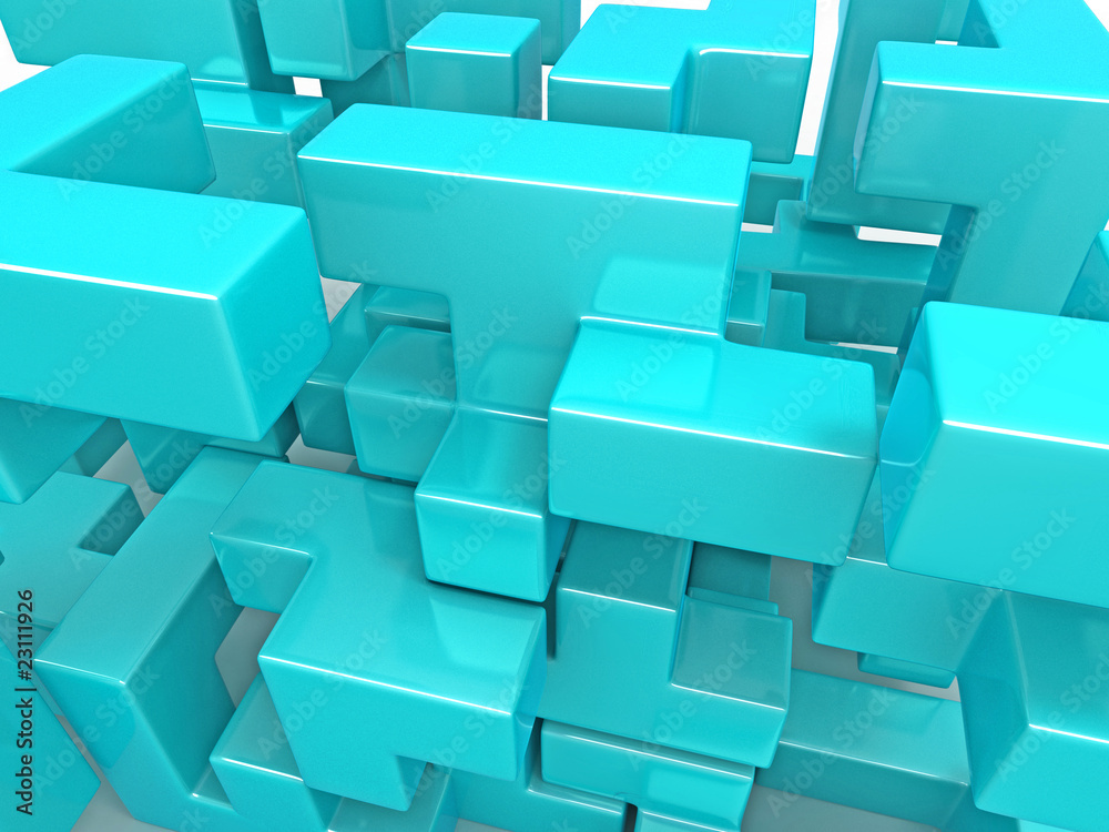 A cube built from blocks. Puzzle