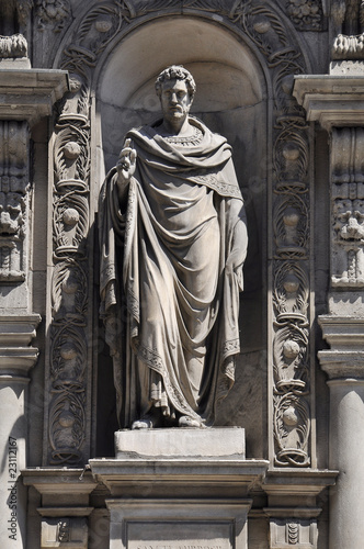 santo ambrogio statua milano patrono città lombardia photo