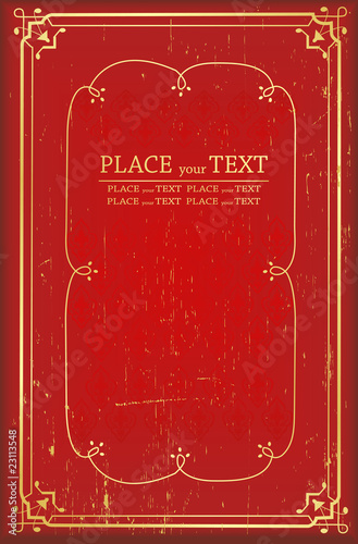 Vertical vintage background for Book cover vector