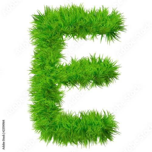 High resolution grass font isolated on white background