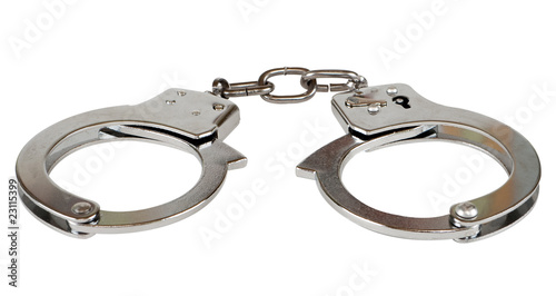 Handcuff with hand made clipping path