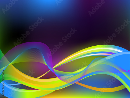 Blue nd green abstract waves