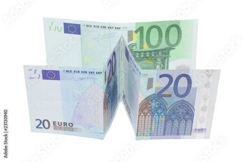 two 20 euro banknote and one 100 euro banknote