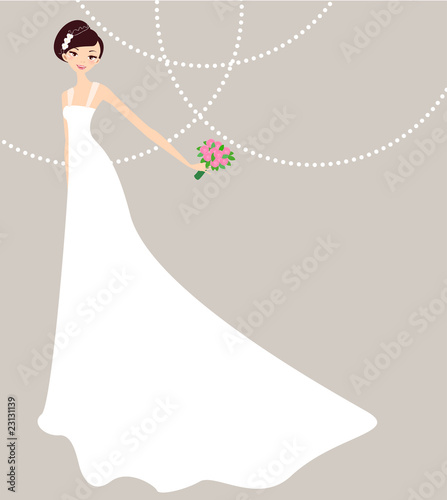 bride with flowers