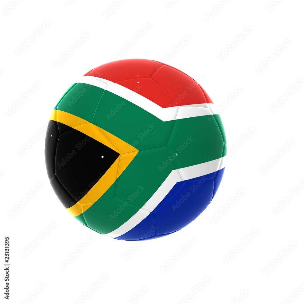 pallone con bandiera sudafricana