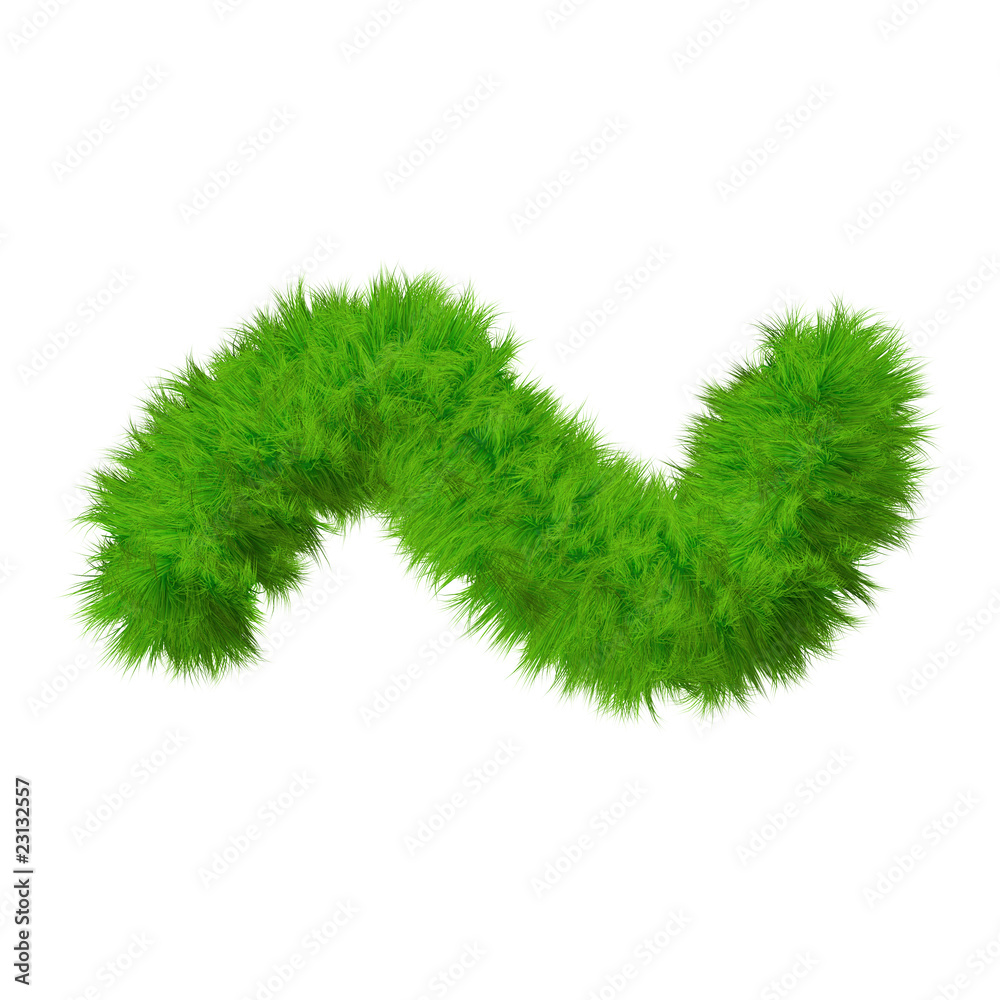 High resolution conceptual grass symbol isolated on white High resolution conceptual grass symbol isolated on white
