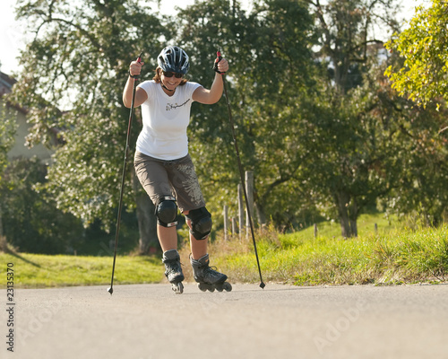 Obraz na płótnie Spass beim Nordic Blading