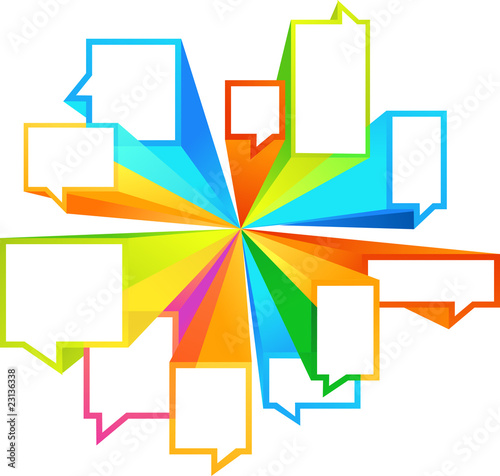 Colorful callout shapes
