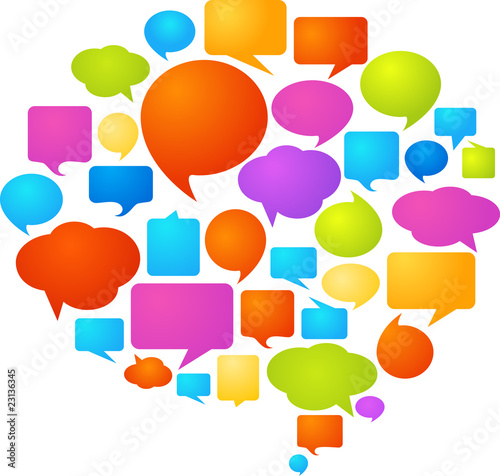 Colorful speech bubbles