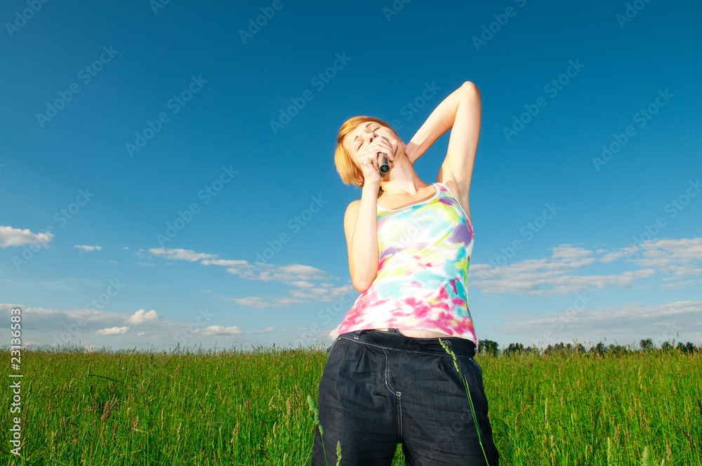 girl in field girl in field