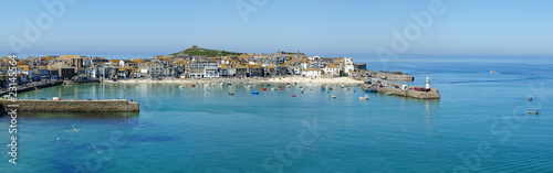 A panoramic view of St. Ives harbour in Cornwall, UK. photo