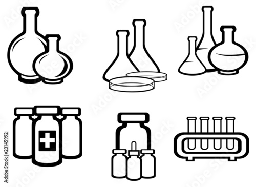 Science and medical flasks