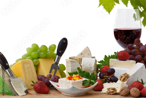 Fototapeta Naklejka Na Ścianę i Meble -  Cheese and Wine