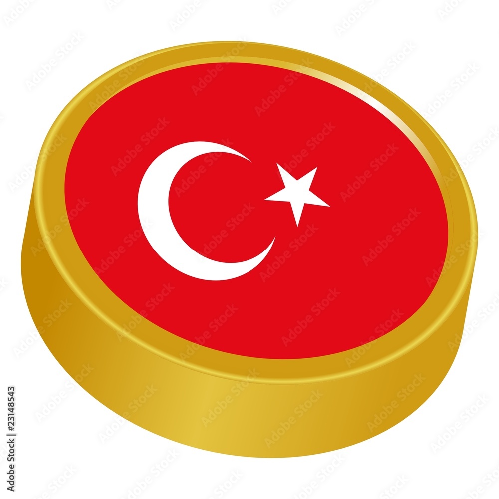 3d button in colors of Turkey 3d button in colors of Turkey