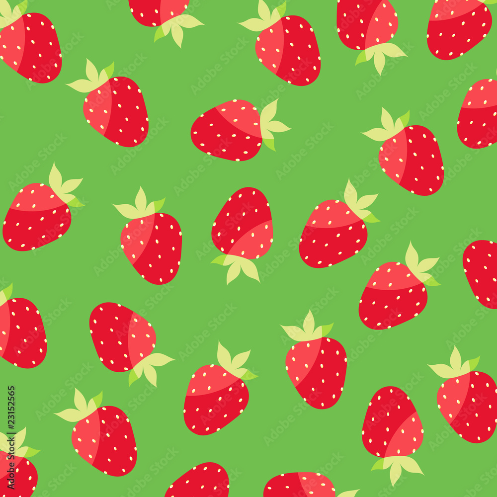 Seamless wallpaper with strawberries Seamless wallpaper with strawberries