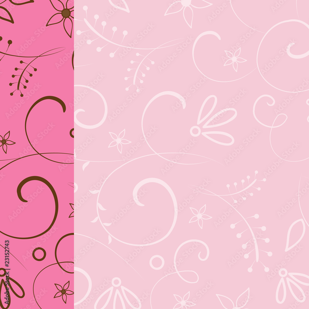 Vintage floral pink background
