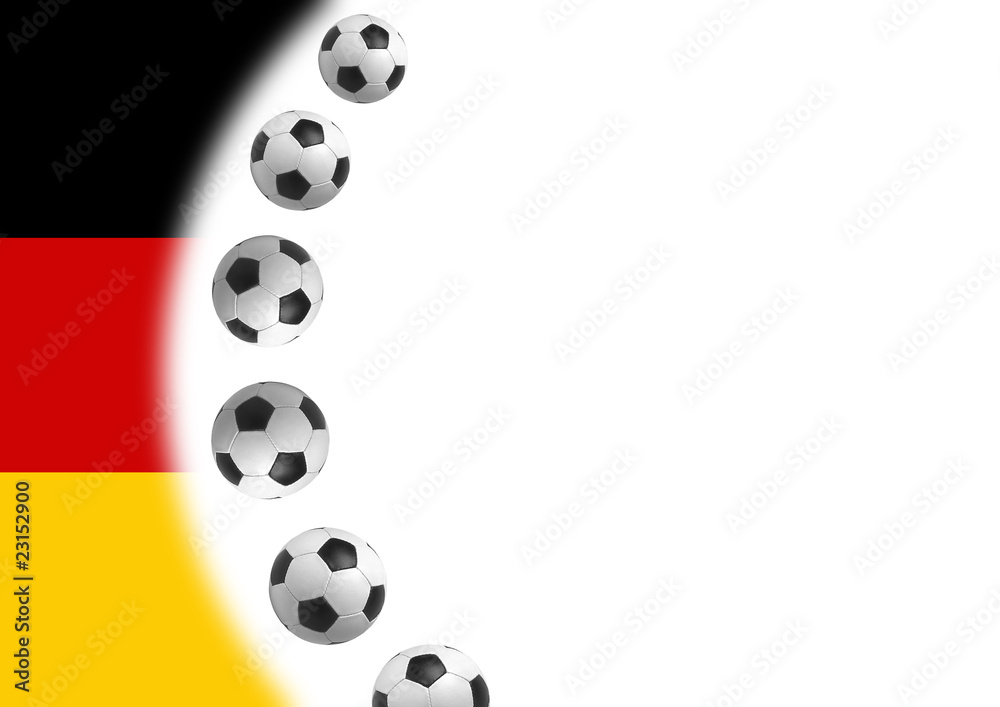 Fußball Rahmen mit Dtl. Flagge Fußball Rahmen mit Dtl. Flagge