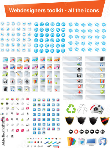 Webdesigners toolkit - all the icons photo