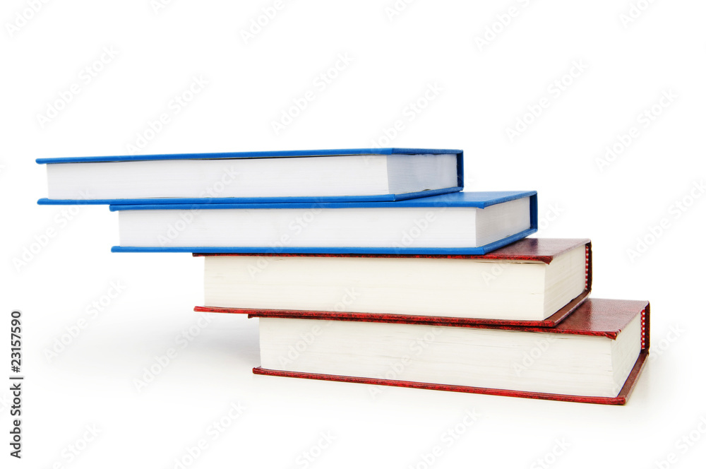 Stack of books isolated on the white background Stack of books isolated on the white background