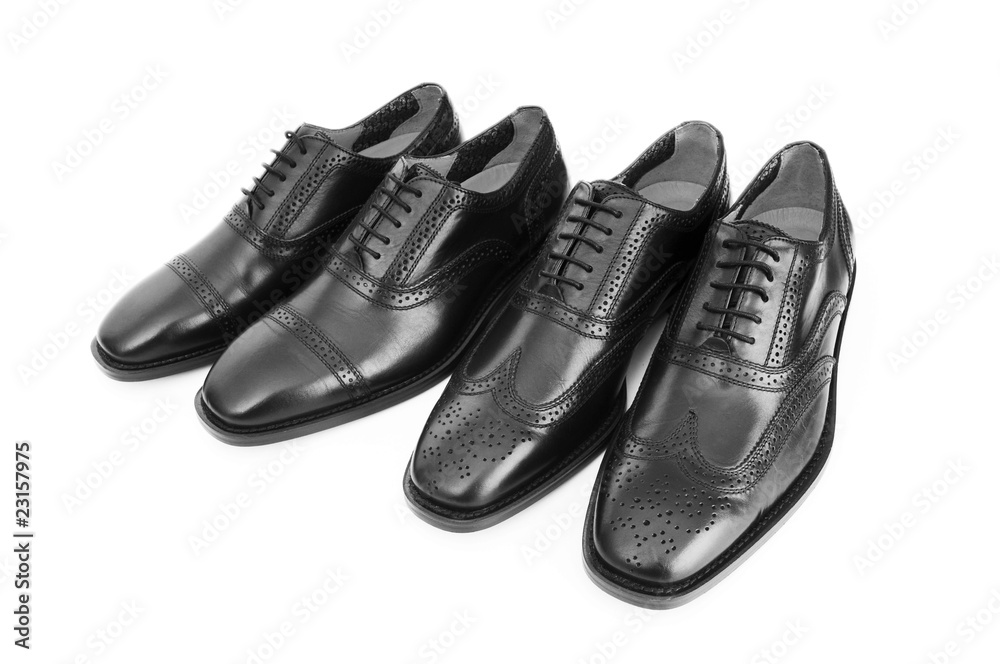Male shoes isolated on the white background Male shoes isolated on the white background