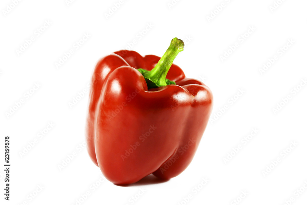 Red pepper isolated on white background