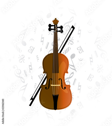 cello, violoncello on music note background