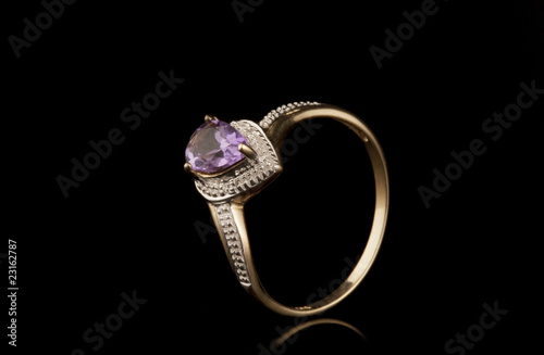 Golden Ring With Precious Stones