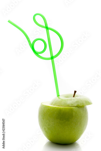 Apple cocktail isolated on a white background
