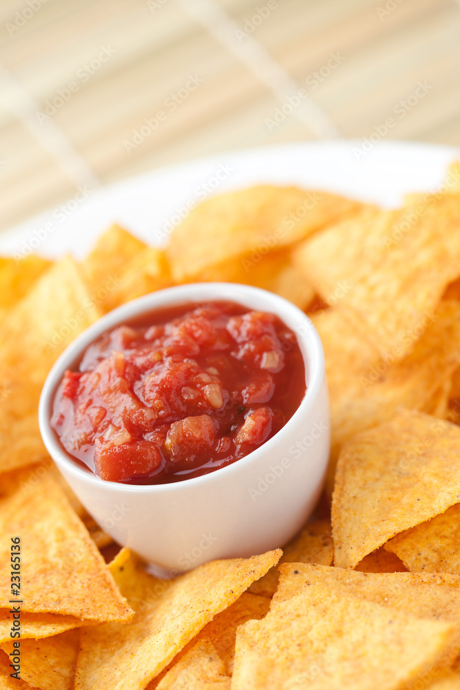 nachos and tomato dip nachos and tomato dip