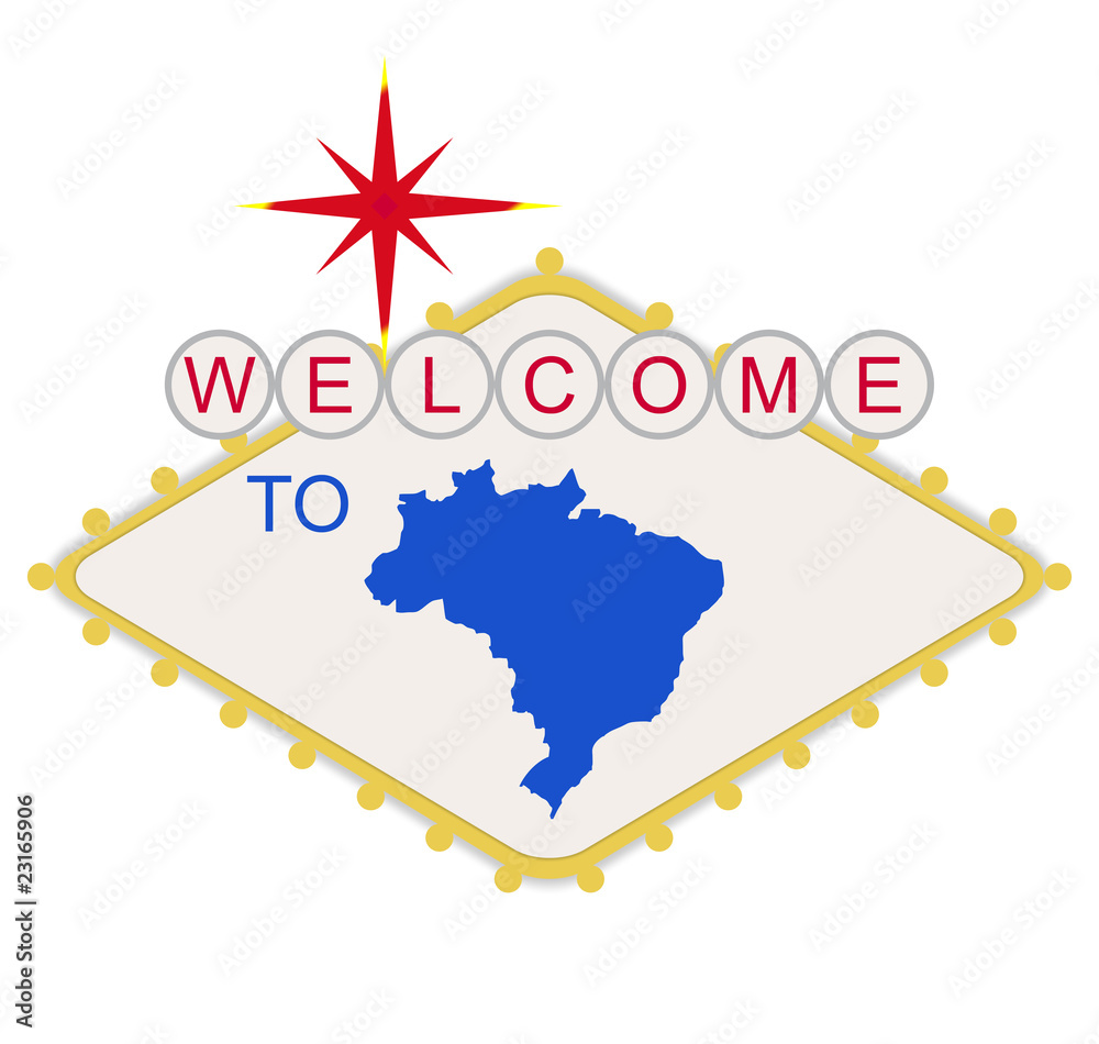 Obraz premium Welcome to Brazil sign