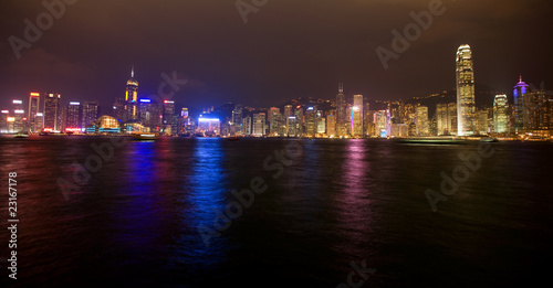 Canvas Print Hong Kong bei Nacht