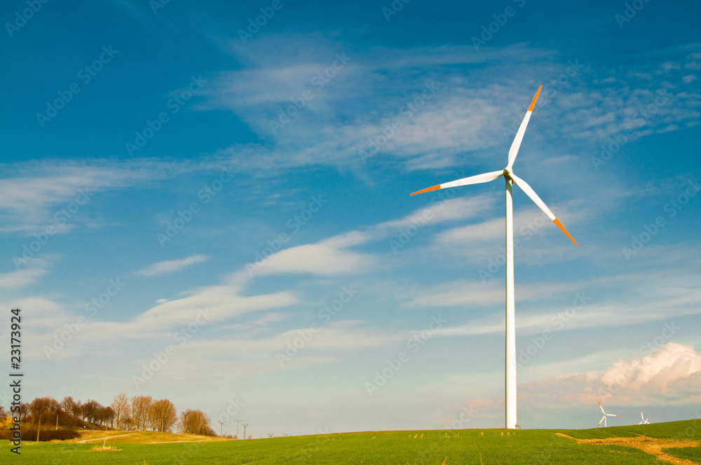 Fototapeta premium wind turbines farm