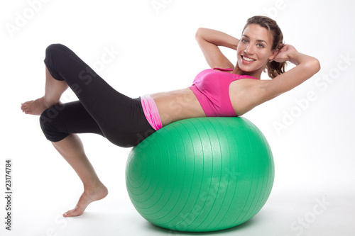 Working Out Fitness Ball