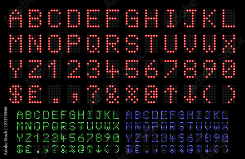 LED Display Font