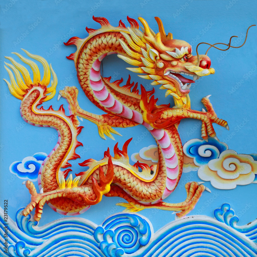 colorful chinese dragon
