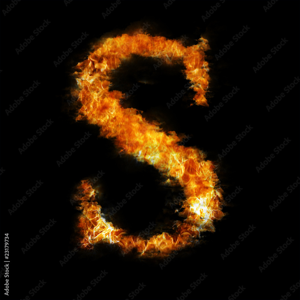 Flame in shape of letter S
