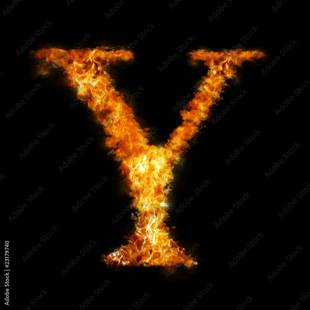 Flame in shape of letter Y