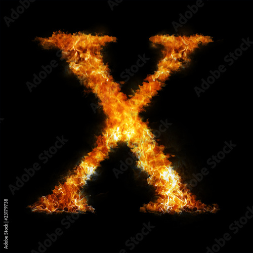 Flame in shape of letter X