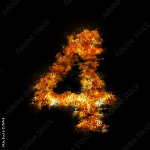 Flame in shape of figure four