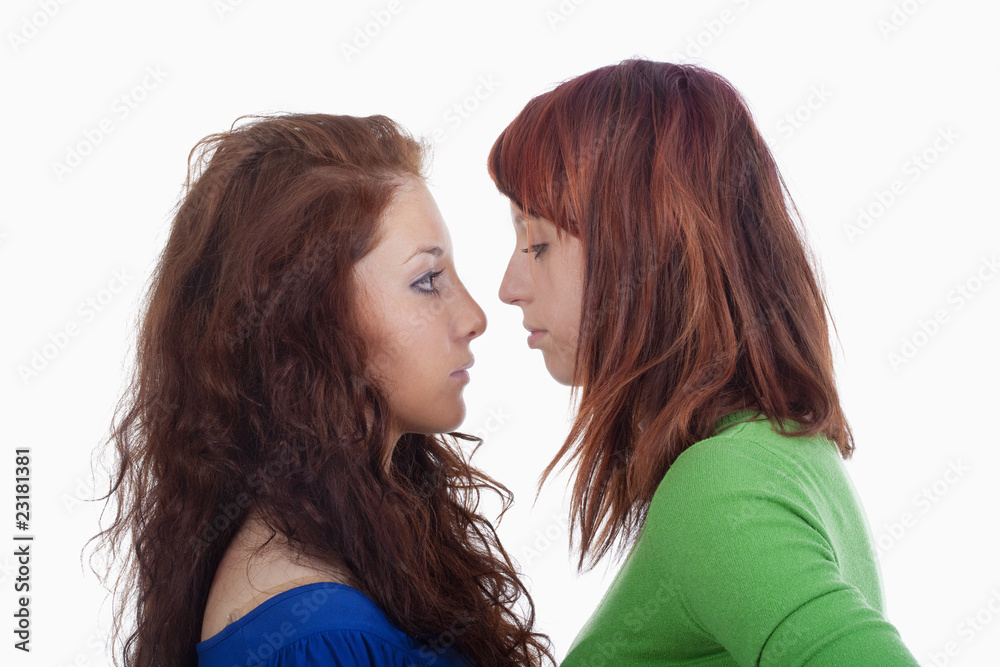 women facing each other women facing each other