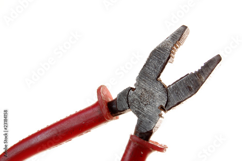 Old Pliers isolated on white background
