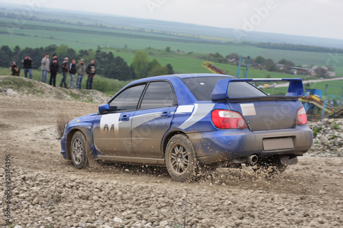 Dirt rally car