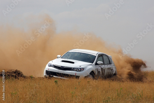 Rally car in mud