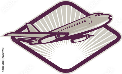 jumbo jet plane taking off