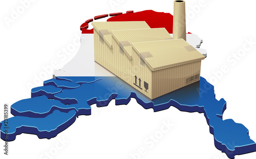 Pays-Bas et usine délocalisée (détouré)