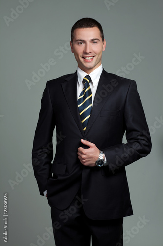 confident handsome young man