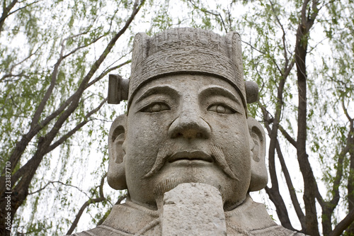 chine,beijing : voie des esprits, tombeau des ming photo